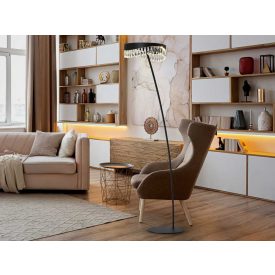 ·SELENE· FLOOR LAMP, BLACK-CRYSTAL