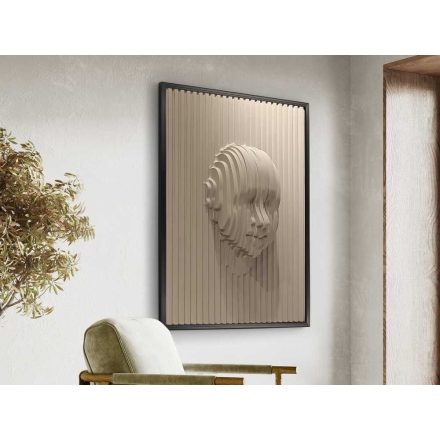 BEIGE FACE - BAS-RELIEF 90x120