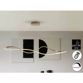 LIA - LARGE GOLD LEAF LAMP