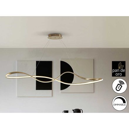 LIA - LARGE GOLD LEAF LAMP