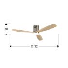  Schuller Sirocco 329521D Ceiling Fan Nickel Wood