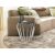 CIROS- PEDESTAL TABLE BRIGHT STEEL