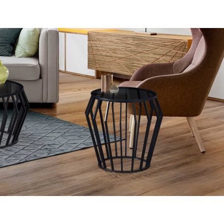 CIROS - PEDESTAL TABLE MATT BLACK