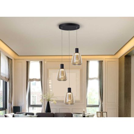 CARISA- LAMP 3L BLACK D35