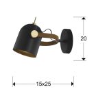  Schuller Adame 346573 Wall Lamp Matte Black