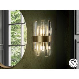 ·GRACE· WALL LAMP, 2L., GOLDEN