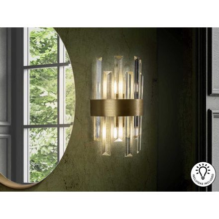 ·GRACE· WALL LAMP, 2L., GOLDEN