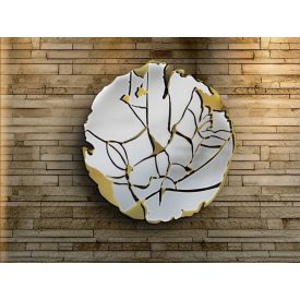 FIORELLA - WALL SCULPTURE - GOLD/CHROME