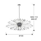  Schuller Evasion 381628 Pendant Lamp Chrome