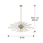  Schuller Evasion 381635 Pendant Lamp Gold