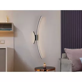 CURVES - BLACK WALL LAMP 2L