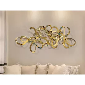 MEDUSA - WALL SCULPTURE - GOLDEN STEEL