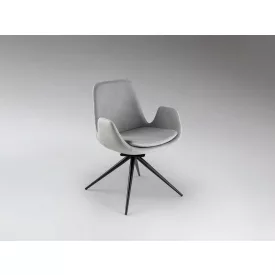 ZUNA - SWIVEL LIGHT GREY CHAIR