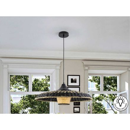 FIJI - LAMP BLACK/NAT CORDED PAPER