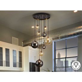 ·DARK· LAMP 9L., BLACK/BRASS