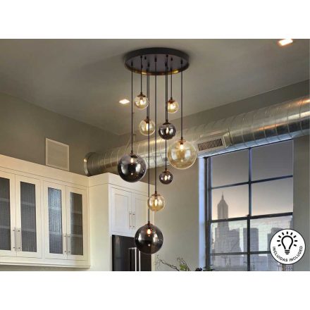 ·DARK· LAMP 9L., BLACK/BRASS