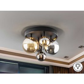 ·DARK· CEILING LAMP 5L., BLACK-BRASS