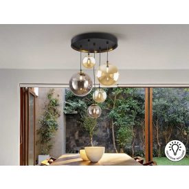 DARK - LAMP 5L BLACK-BRASS