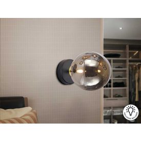 DARK - BLACK-BRASS WALL LAMP 1L