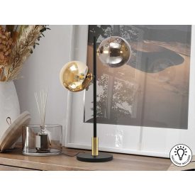 DARK - BLACK-BRASS TABLE LAMP 2L