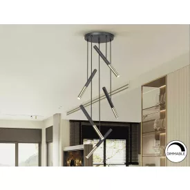 EDNA- LAMP 5L BLACK-GOLD