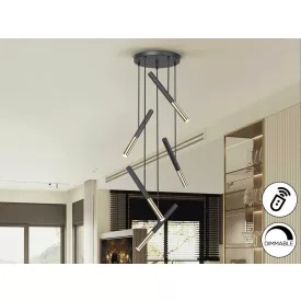 EDNA- LAMP 5L BLACK-GOLD DIMMABLE
