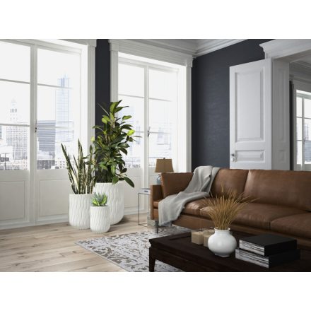 JAZMIN - SET 3 PLANTERS-WHITE