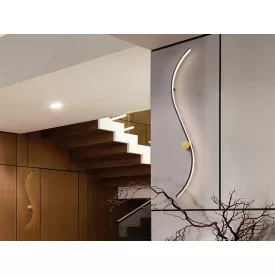 SILOE - BLACK-GOLD WALL LAMP