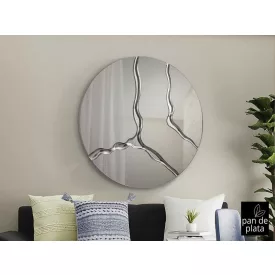 SURCOS- MIRROR D100, SILVER LEAVES