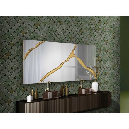 SURCOS II- MIRROR 80X180, GOLD LEAVES