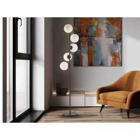 INOA- FLOOR LAMP 5L BLACK-OPAL