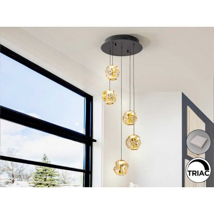 ZARIA-LAMP 5L- BLACK/BRONZE/AMBER D25 DI