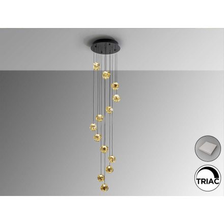 ZARIA-LAMP 13L-BLACK/BRONZE/AMBER D60 DI