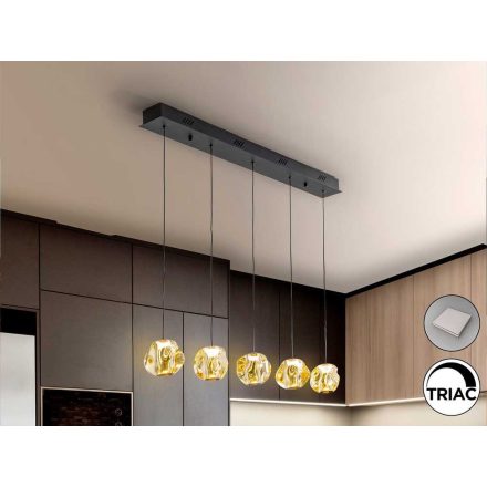 ZARIA- LAMP 5L- BLACK/BRONZE/AMBER DIMMA