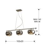  Schuller Argos 509213 Pendant Lamp Chrome