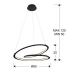 Schuller Looping 527583 Pendant Lamp Matte Black