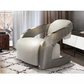 ·AMANDA· ARMCHAIR, STEEL AND WHITE