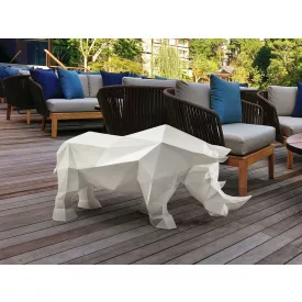 -FUTURE RHINO- RHINOCEROS FIGURE, WHITE