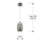  Schuller Nebula 584102 Single Pendant Lamp Chrome