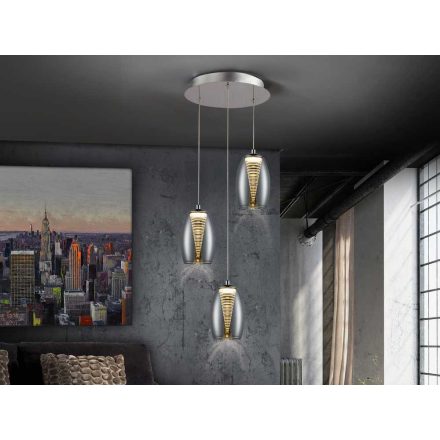 ·NEBULA· LAMP 3L. LED, CHROME