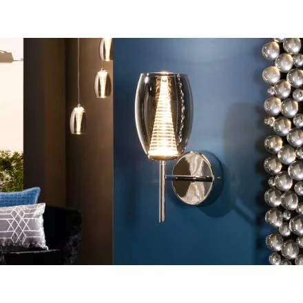 Schuller Nebula 584659 Wall Lamp Chrome