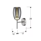  Schuller Nebula 584659 Wall Lamp Chrome