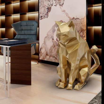 -FUTURE CAT- CAT FIGURE, GOLD