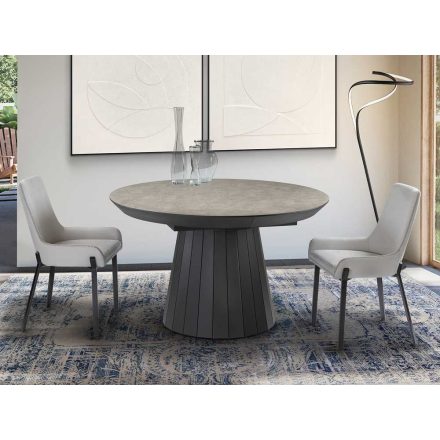 KORIA - DINING TABLE - STONE/BLACK