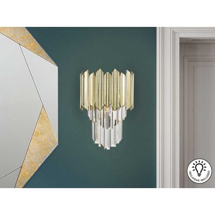 TIARA- WALL LAMP 1L CHROME-GOLD