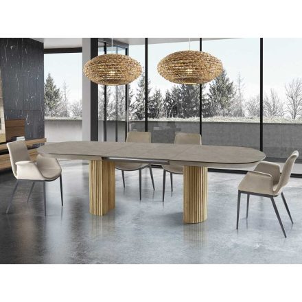 IRATI - DINING TABLE - STONE/WOOD