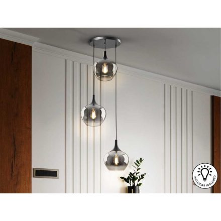 OPAZ-LAMP 3L BLACK/SMOKE