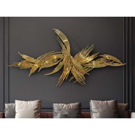 CIRCE - WALL SCULPTURE - GOLDEN STEEL