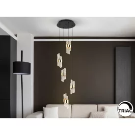 ILIADA - LAMP 5L BLACK-GOLD D30