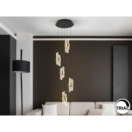 ILIADA - LAMP 5L BLACK-GOLD D30